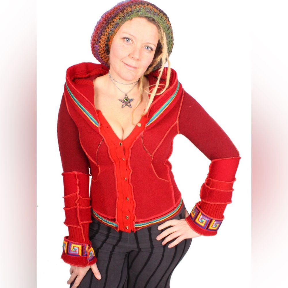 Katwise handmade upcycled wool sweater size small